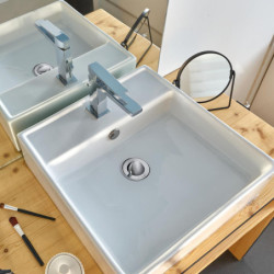 Bonde de lavabo à clapet rotatif – Laiton chromé avec trop‑plein