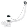 Vidage de baignoire à bouchon Wirquin L.500 mm inox bouchon Ø47 mm sortie Ø40 mm
