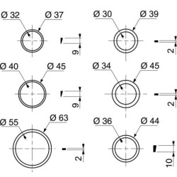 Assortiment de joints pour siphon Ø32 et Ø40 mm