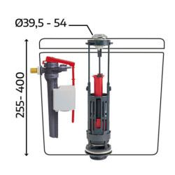 Ensemble Wirquin One – Double chasse 3/6 L + flotteur Jollyfill NF