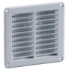 Grille Autogyre à encastrer avec moustiquaire plastique blanc 125 x 125 mm