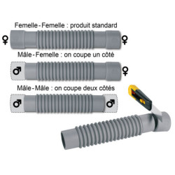 Magicoude universel Wirquin – Raccord orientable 0–120°, à coller
