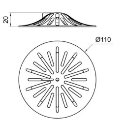 Filtre universel CATCHY Wirquin – Ø110 mm, silicone éco‑responsable