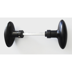 Bouton double ovoïde noir Dubois – Tige 90 mm – Carré 7