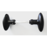 Bouton double ovoide noir DuboisTige 90 mm carré 7