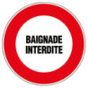 Disque plastique baignade interdite Novap Ø30 cm
