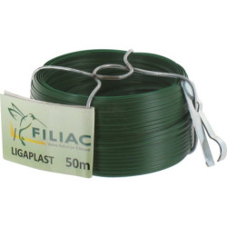 Lien Ligaplast Filiac – 50 m – Vert – Avec coupe‑fil