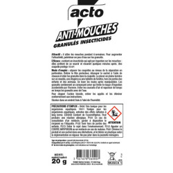 Sachet granulés piège à mouche ACTO 2 x 20 g