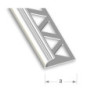 Profilé carrelage PVC CQFD 1/4 rond blanc