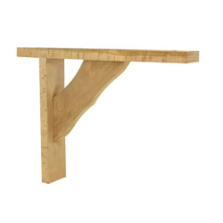 Console décorative bois hêtre brut Cime 320x280 mm
