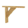 Console décorative à visser Cime H 320 x L 280 mm - Hêtre brut