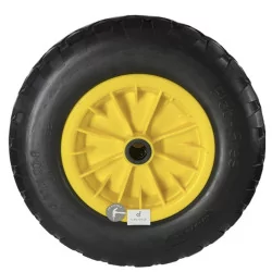Roue de brouette increvable Caujolle 400mm axe 25mm 150kg
