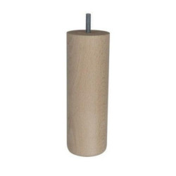 Pied de lit cylindrique hêtre brut Ø68 H200 mm Cime