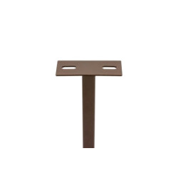Pied de lit acier époxy marron 40x20 H240 mm Cime