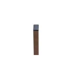 Pied de lit acier époxy marron 40x20 H240 mm Cime