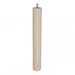 Pied de table basse cylindrique hêtre brut Ø50 H360 mm Cime
