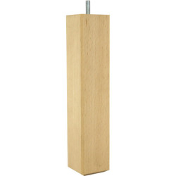 Pied de meuble carré hêtre brut 55x55 H250 mm Cime