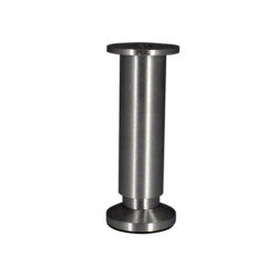 Pied rond alu brossé réglable Cime Ø38mm H150mm