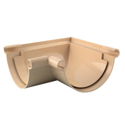 Raccord PVC Angle 90° gouttière universel à coller Fitt Ø25 sable