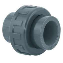 Manchon union 3 pièces PVC pression Fitt femelle/fileté Ø50x1 1/2