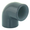 Coude PVC pression 90° Fitt femelle gris