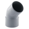 Coude 45° PVC Mâle/Femelle Fitt gris