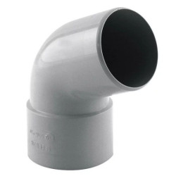 Coude 45° PVC Mâle/Femelle Fitt gris