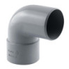 Coude 87° PVC Mâle/Femelle Fitt gris