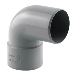 Coude 87° PVC Mâle/Femelle Fitt gris