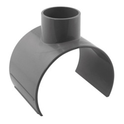 Selle à 90° Mâle/Femelle PVC gris Fitt à coller pour extension du réseau 100-40mm