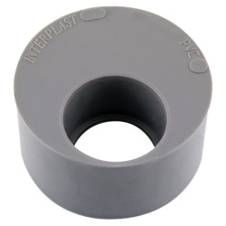 Tampon réduction simple PVC Mâle/Femelle gris Fitt 100/80mm