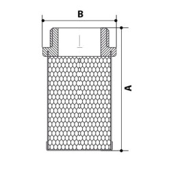 Panier crépine mâle Pronorm acier inox pour clapet de retenue