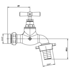 Robinet d’arrosage orientable Somatherm à clapet auto-étanche