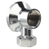Applique simple avec écrou pour collet battu Ø14mm M15/21-F20/27