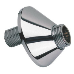 Raccord excentré chromé Somatherm avec rosace 21 mm