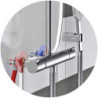 Kit de fixation pour robinetterie bain ou douche à compression PER sur plaque de plâtre10X12-F15/21