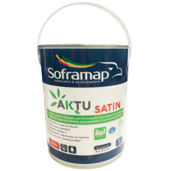 Aktu Satin Blanc/P Soframap Peinture d'intérieur Satinée Blanc