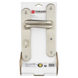 Poignée de porte intérieure Thirard Athéna - Finition nickelée brossée élégante