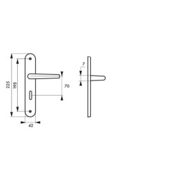 Poignée de porte intérieure Thirard Ouranus – Inox brossé – Réf. THI00590211
