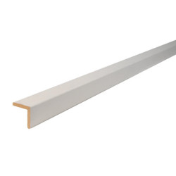 Baguette d'angle arrondie MDF prépeint blanc Sotrinbois