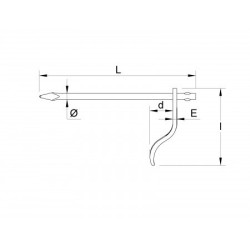Chevillette de maçon ronde Mob 250mm