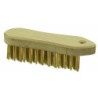 Brosse violon acier laitonné dur Mondelin 5 rangs 20cm