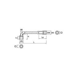 Clé à pipe 6x6 pans Mob - Outil professionnel robuste