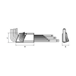 Etui de 8 clés mâles tamper torx Mob