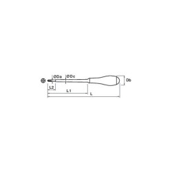 Tournevis phillips isolé 1000v Mob