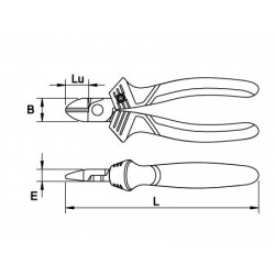 Pince coupante diagonale Mob – 160 mm, poignée bimatière