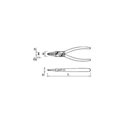 Pince à circlips intérieur Ø19–60 mm – Becs droits, précision