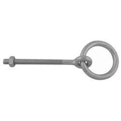 Anneau d'écurie fileté à écrou Viso acier zingué 50x10mm