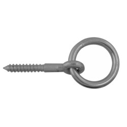 Anneau d'écurie à vis a bois Viso acier zingué 50x10mm