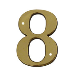 Chiffre de rue VISO laiton 80 mm – Zamak robuste